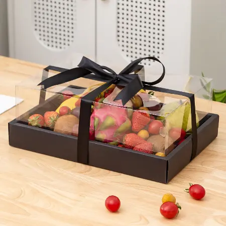 Clear Lid Boxes with Black Base 