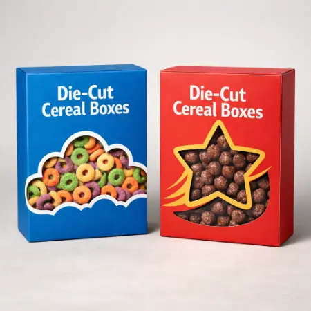 Die-Cut Cereal Boxes 