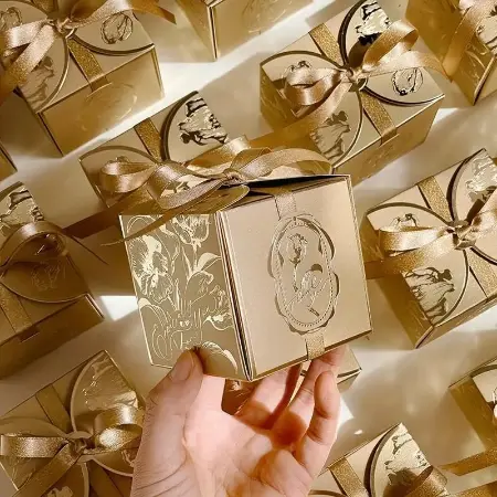 Custom Gold Favour Boxes 