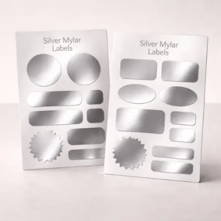 Silver Mylar Labels 