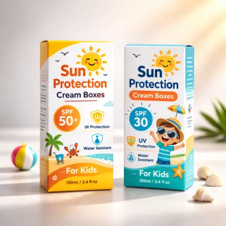 Sun Protection Cream Boxes 